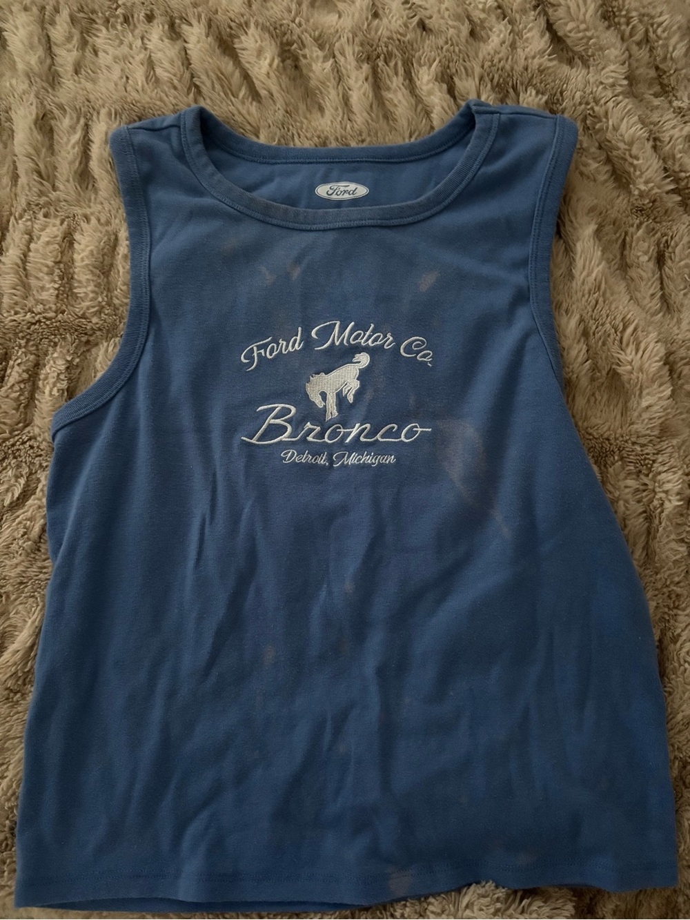 Hybrid Apparel Navy Ford Logo Tank